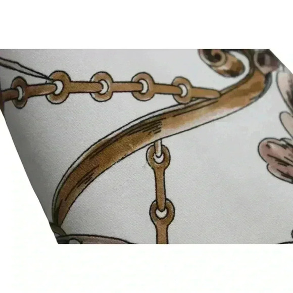 Joseph Ribkoff Blouse Size 10 Equestrian Gold Chain Career Business Casual - Picture 13 of 13